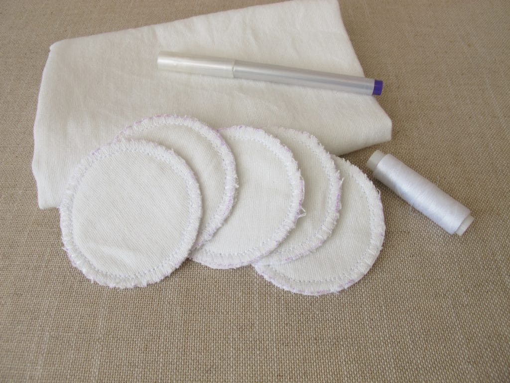 DIY discos desmaquillantes reutilizables de algodón